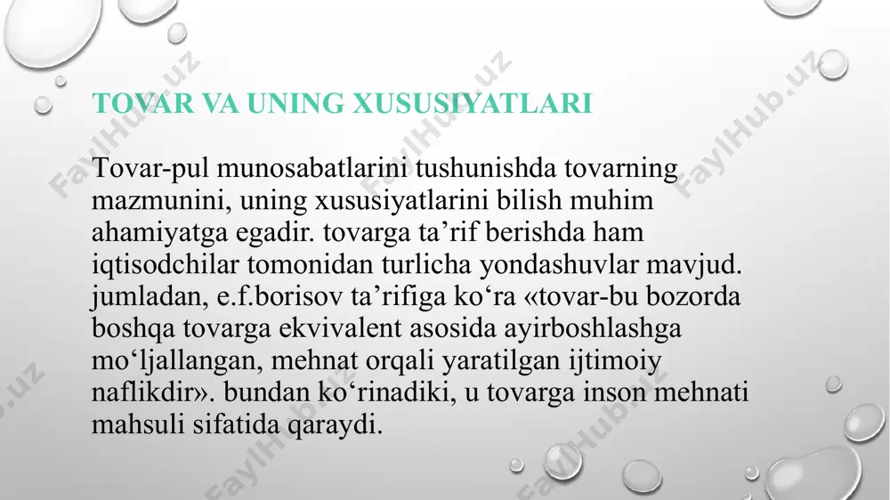tovar va pul munosabatlari - Page 5