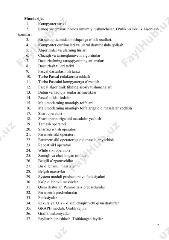 xi va avlodlari. 2. mexanik hisoblash qurilmalari, ularning yaratilish tarixi. 3. elektron hisoblash mashinalari. ularning asosiy parametrlari, avlodlari, tarixi. 4. shaxsiy kompyuterlar. ularning turlari, rivojlanish tarixi. tayanch so`zlar. shaxsiy kompyuterlar, mexanik hisoblash qurilmalari, elektron hisoblash mashinalari. kompyuter (ing . computer — hisoblayman), ehm (elektron hisoblash mashinasi) — oldindan berilgan dastur (programma) boʻyicha ishlaydigan avtomatik qurilma. elektron hisoblash mashinasi (ehm) bilan bir xildagi atama. biroq, k. hisoblash ishlarini bajarishdan tashqari uning funksiyasi ancha keng . ehmlarning rivojlanishida k. ning bir necha avlodlarini koʻrsatish mumkin. bu avlodlar element turlari, konstruktiv-texnologik xususiyatlari, mantiqiy tuzilishi, dastur taʼminoti, texnik tafsilotlari, texnikadan foydalanishning qulaylik darajasi bilan bir-biridan farq qiladi. k.ning dastlabki avlodida (ural-1, minsk-2, bsem-2) asosiy element elektron lampa boʻlgani uchun u juda katta joyni egallagan edi. soʻngra bu lampa oʻrnida tranzistorlar ishlatilgan k. (razdan-2, m-220, minsk-22 va boshqalar), integral mikrosxemalar ishlatilgan k. (ibm-360, 1bm-370, (aqsh), yesevm (rossiya) va boshqa, integratsiya darajasi katta boʻlgan integral sxemalar …