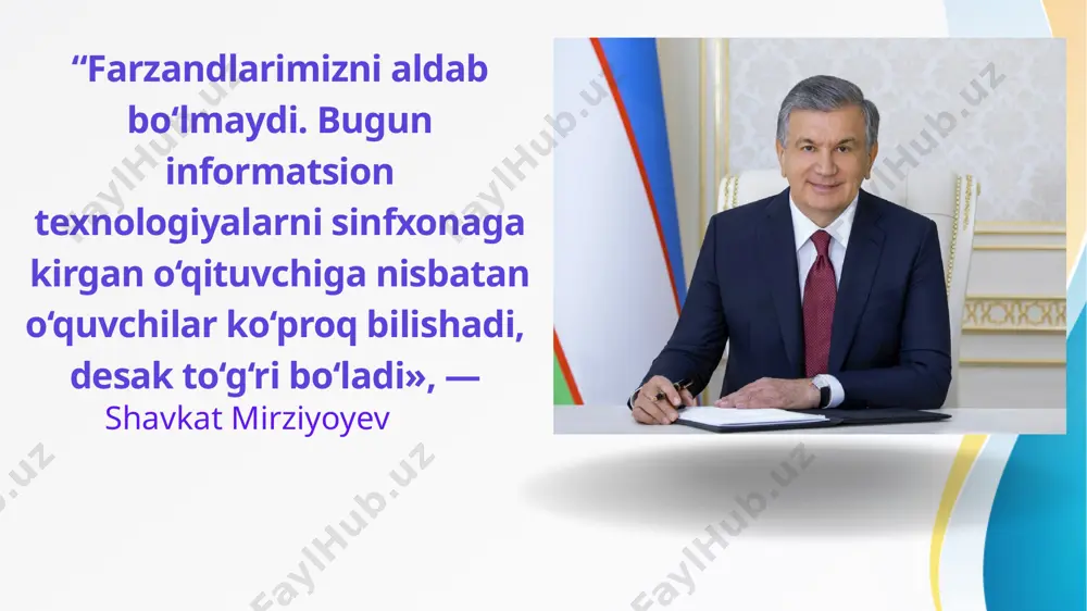 chun akt va mediasavodxonlik bo'yicha malaka oshirish kurslarini tashkil etish. bu kurslar zamonaviy texnologiyalarni ta'lim jarayoniga qo'shish va o'qituvchilarga axborotlarni tahlil qilishni o'rgatishga qaratilgan bo'lishi kerak. zamonaviy ta'lim texnologiyalaridan foydalanish: o‘qituvchilarni interaktiv ta’lim vositalari, masalan, multimedia taqdimotlari, video darslar va onlayn resurslardan foydalanishga o‘rgatish. bu o‘qituvchilarni yanada faol ishtirok etishga, o‘qish jarayonini qiziqarli va samarali qilishga yordam beradi. mediasavodxonlik dasturlarini joriy etish: o‘qituvchilarga media kontentni tahlil qilish, axborotning haqqoniyligini tekshirish va tanqidiy fikrlash ko‘nikmalarini oshirishga qaratilgan mediasavodxonlik dasturlarini ishlab chiqish va amalga oshirish. bu ularga axborot oqimida to‘g‘ri qarorlar qabul qilishda yordam beradi. mediasavodxonlik bo‘yicha maktabgacha va maktab ta’limi vazirligi tizimida amalga oshirilayotgan ishlar yaponiya muammo yuzasidan xorijiy tajribalarni oʻrganilganligi ta'lim tizimiga katta mablag' ajratilgan, bu esa o'qituvchilarni zamonaviy texnologiyalar bilan ta'minlash va malakasini oshirish uchun zarur sharoitlarni yaratadi. ta'lim tizimida davlat va xususiy sektordan katta moliyaviy resurslar ajratiladi, bu esa o'qituvchilarni zamonaviy texnologiyalar bilan ta'minlash va malakasini oshirishga imkon …