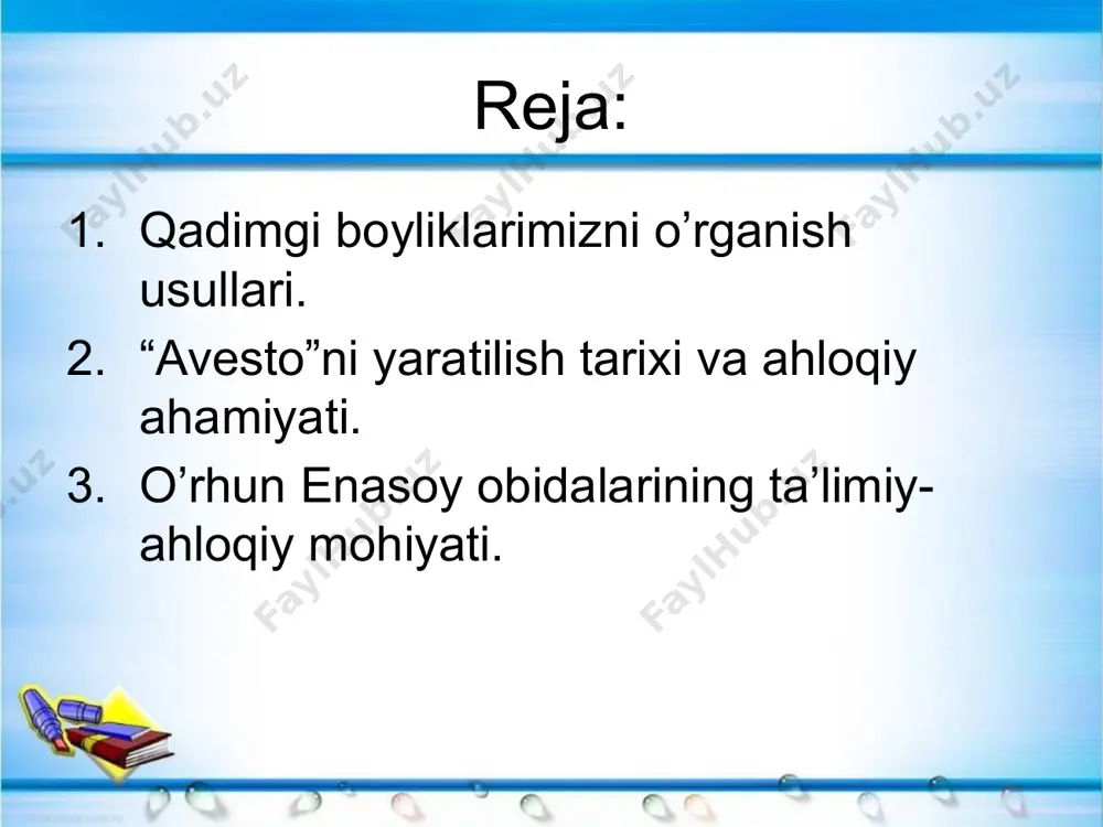 oy qildim” kabi jumlalar hamon o’zining tarbiyaviy ahamiyatini saqlab kelmoqda. umuman: o’rxun-enasoy yozuvlarida turkiy xalqlarning o’ziga xos jasurligi, matonati, yer yuzida yaxshilik urug’ini ko’paytirish, yurtining daxlsizligi yo’lidagi jonbozligi sezilib turadi. olim n.rahmonov “bitiklar olamida” asarida - o’zbekistonda ham mazkur bitiglar yuzasidan birmuncha ishlar amalga oshirildi. 1941 yilda o.sharofiddinov tuzgan “o’zbek adabiyoti tarixi” xrestomatiyasida, “o’zbek adabiyoti” kitobining birinchi jildida (1959) ayrim bitiglarning hozirgi o’zbek tilidagi tavsifi berilgan. 1964 yilda t.salimov kultegin bitigtoshining o’zbek tiliga tarjimasini berdi. 1972 yilda filologiya fanlari doktori a.p.qayumov “qadimiyat obidalari” kitobida boshqa bitiglar tarjimasi bilan bir qatorda kultegin bitigining tarjimasini ham berdi. kultegin bitigtoshi marmarga o’yilgan bo’lib, qalinligi qirq bir santimetr, balandligi uch metru o’n besh santimetr, tub qismining qalinligi bir metr yigirma to’rt santimetr bo’lib yuqoriga torayib borgan. marmar taxtaning o’rtasiga besh burchakli qalqon shaklida balandligi oltmish to’rt santimetr, kengligi qirq santimetrli lavha o’rnatilgan. lavhada arxar surati tasvirlangan hoqonlik tamg’asi naqsh qilingan. orqa tomoniga bitigtoshning o’rnatilish …