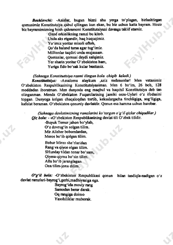 “baxtimiz qomusi” mavzusidagi tadbir ishlanmasi - Page 3