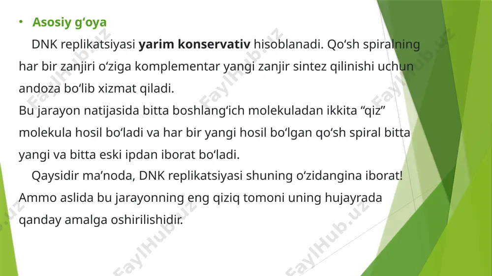 dnk replikatsiyasi molekulyar mexanizmi - Page 4