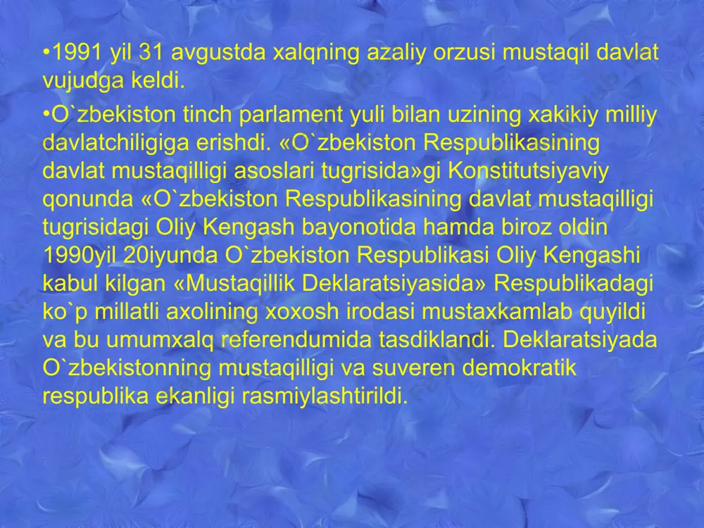 o‘zbekiston respublikasi konstitutsiyasining asosiy prinsiplari - Page 5