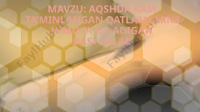 moddiy yordam dasturi — PPTX