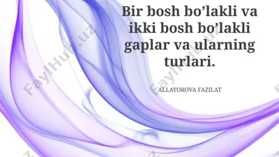 gap turlari — PPTX