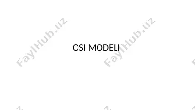 osi modeli — PPTX