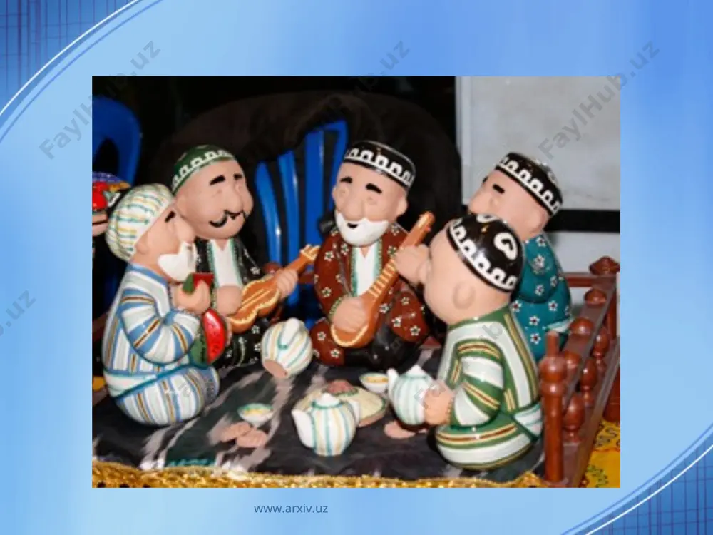 ni boyitdi. www.arxiv.uz www.arxiv.uz milliy madaniy uyg`onish davrlari ix-xii asrlar- arab bosqinidan keyingi davr. xiv-xv asrlar mo`g`ul istilosidan keyingi davr. xx asr boshi va hozirgi davr kolonial bosqin va sovet davridan keyingi siyosiy, milliy, madaniy uyg`onish. www.arxiv.uz www.arxiv.uz mustaqillik va milliy madaniyat uyg`onish hodisalari mohiyatan, ichki jihatdan uzviy bog`liq bo`lib, bu xususda akad. m.m. hayrullaev shunday yozadi: «mustaqillik va uyg`onish, mustaqillik va yuksalish uzviy bog`liqdir, u bizdan aql-idrokni, bilimni, istedodu qobiliyatni, faollikni, kuch-g`ayratni talab etadi»]. markaziy osiyoda uyg`onish davri madaniyatining belgilari quyidagicha: dunyoviy ilmlarga intilish, din va diniy bilimlarni jamiyat, insonlar manfaati nuqtai nazaridan talqin etish; turli xalqlarning ma`naviy-madaniy merosi o`tmish madaniy qadriyatlaridan (arab, eron, yunon madaniyati boyliklari) foydalanish; tabiatni, mavjud hayotni, mavjudotni o`rganishga qiziqishning kuchayishi, uning sirlarini ochishga va undan foydalanishga intilishning ortib borishi, shu munosabat bilan tabiatshunoslik ilmlarining rivojlanishi; bilishda aqlni mezon deb bilish, aqliy bilish, racionalistik usul, ilmiylik rolining oshib borishi; insonga muhabbat, uning axloqiy, aqliy xislatlarini, …