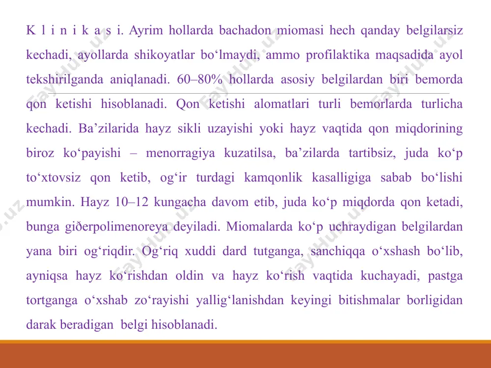 ayollar jinsiy a’zolarida o’sma oldi va o’sma kasalliklari - Page 5
