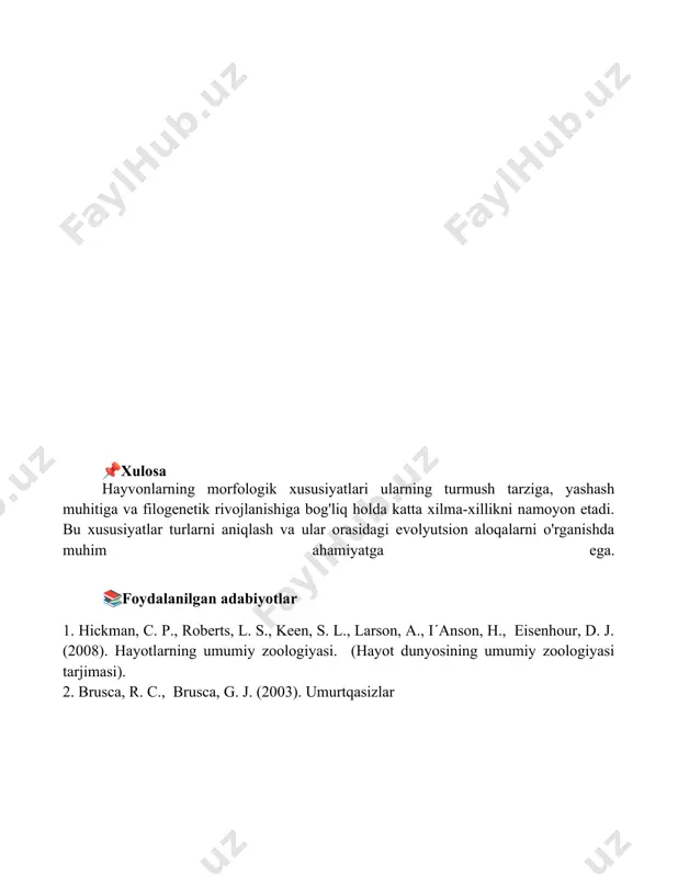 hayvonlarning morfologik xususiyatlari - Page 5