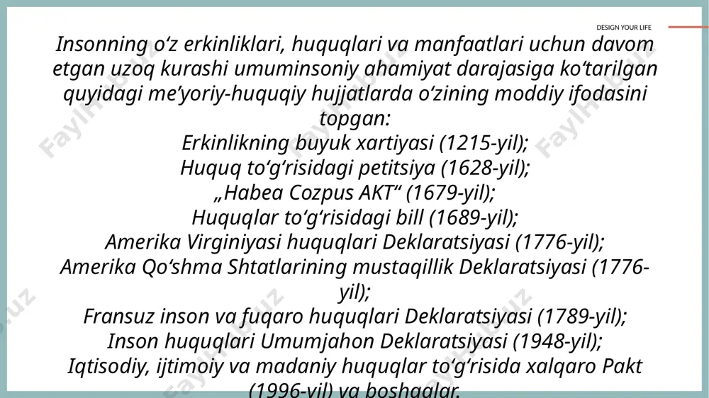 inson,uning huquq va erkinliklari oliy qadriyat - Page 5