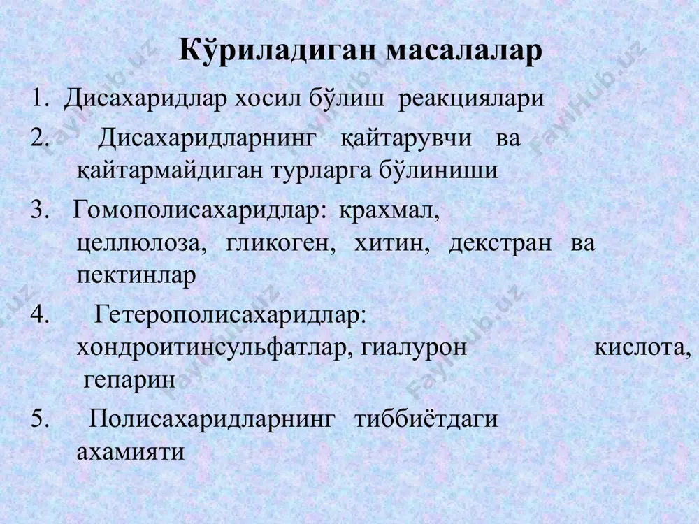 karbonsuvlar: di- va gomopolisaxaridlar - Page 3