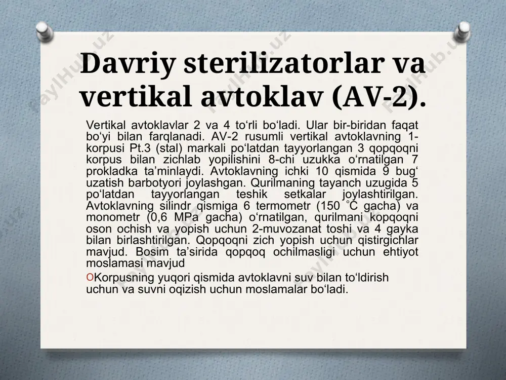 sterilizatorlar klassifikatsiyasi va ularning turlari - Page 5