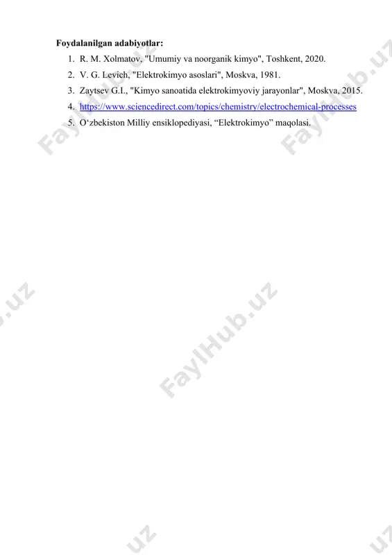 elektrokimyoviy jarayonlar va ularning sanoatda qo‘llanilishi - Page 4