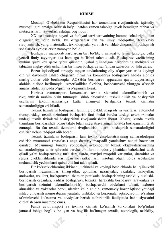 larni tabiati, axborot almashish va xokazolar borki, ulardan kelib chiqib, zamonaviy bozor iqtisodiyotidagi ishlab chiqarish munosabatini yaratish, tashkilot va korxonalar iqtisodiyotini o’sishini ta’minlovchi ko’rsatma va tavsiyalar berish tadbirkorlik faoliyatida baho siyosatini o’rnatish oson muammo emas. fanda avtotransport va texnika xizmati ko’rsatish korxonalari bo’g’inlari jamoasi ishiga bog’lik bo’lgan va bog’lik bo’lmagan texnik, texnologik, tashkiliy, iqtisodiy ko’rsatkichlarni darajasini aniqlash korxona ichidagi va tashqarisidagi holatlar, korxona bo’g’inlari orasidagi o’zaro bog’liqliklar, korxona rahbari va menejerlarining boshqarish yechimini qabul qilishi kabi xodisalar, munosabatlar jarayonlar, tizimlar obekt bo’lib xizmat etsa ularning xususiyatlari bilan bog’lik xolda yechilishi usul nuqtai nazaridan o’rganiladi. texnik tizimlarni boshqarish faninig usuliga bozor munosabati taraqqiyotidan, jamiyat hodisalaridan, menejment fanidan kelib chiqadigan talablar asos qilib olinadi. ularga binoan texnik tizimlarni boshqarish tizimining uslublari yaratiladi. o’rganayotgan fan boshqarish jarayonini tashkil etishni umumiy muammosini tahil qilishga asosiy e’tibor qaratilgan. atotransport va aholi avtomobillariga texnik xizmat ko’rsatish korxonalarida: boshqarishning yuqori bosqichida har xil mulkchilik sharoitida, transport tarmog’ida, …