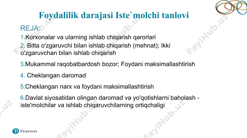 paniya duch keladigan ba'zi muammolarni ko'rib chiqing. yangi avtoulov zavodlarida qancha konveyer texnikasi va qancha mehnat sarf qilishi kerak? agar u ishlab chiqarishni ko'paytirmoqchi bo'lsa, u ko'proq ishchilarni jalb qilishi, yangi zavodlar qurishi kerakmi yoki ikkalasi ham kerakmi? bitta avtomobil zavodi turli xil modellarni ishlab chiqarishi mantiqqa to'g'ri keladimi yoki har bir model alohida zavodda ishlab chiqarilishi kerakmi? kelgusi yil ichida gm o'zining xarajatlari qanday bo'lishini kutishi kerak? ushbu xarajatlar vaqt o'tishi bilan qanday o'zgarishi va ishlab chiqarish darajasi ta'sir qilishi mumkin? bu savollar nafaqat biznes firmalariga, balki boshqa tovar va xizmatlarni ishlab chiqaruvchilarga, masalan, hukumatlar va notijorat tashkilotlarga ham tegishli. 3 va 4-boblarda biz xaridorlarning xatti-harakatlarini uch bosqichga bo'lish orqali o'rganib chiqdik. birinchidan, biz iste'molchilarning afzalliklarini qanday tavsiflashni tushuntirdik. ikkinchidan, biz iste'molchilar byudjet cheklovlariga duch kelayotganligini hisobga oldik. uchinchidan, biz qanday qilib ularning afzalliklari va byudjet cheklovlarini hisobga olgan holda, iste'molchilar o'zlarining ehtiyojlarini qondirish uchun tovarlarning kombinatsiyalarini tanlashlari mumkinligini …