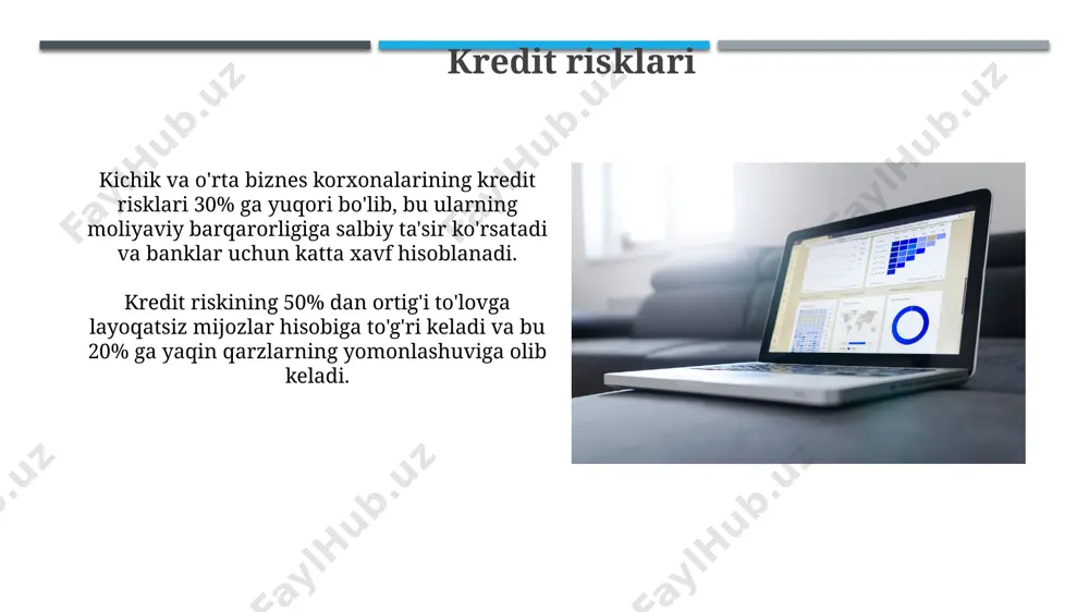 di. kreditning maqsadiga qarab iste'mol kreditlari (turmush ehtiyojlari uchun), ipoteka kreditlari (uy-joy sotib olish uchun), avtomobil kreditlari va biznes kreditlari kabi turlari mavjud, har biri o'ziga xos shartlarga ega. kreditni boshqarish кредит балининг пасайиши, мисол учун 600 баллдан 550 баллгача, фоиз ставкасининг 2-3% га ошишига ва кредит олиш имкониятининг чекланишига олиб келади. кредит маблағларини самарали бошқариш учун ҳар ойлик даромаднинг 30% дан кўп бўлмаган қисмини кредит тўловларига ажратиш тавсия этилади. kredit ballari кредит балларини ошириш учун камида 3 тадан ортиқ кредит картасини ўз вақтида тўлаб туриш ва кредит мажбуриятларининг 30% дан кам фоизни ташкил этиши муҳимдир. паст кредит балига эга бўлган шахслар учун фоиз ставкалари юқори бўлади, масалан, 20% дан юқори, бу эса ойлик тўловларини оширади ва қарзни қайтаришни қийинлаштиради. kredit reytingi yuqori kredit reytingiga ega bo'lgan shaxslar yoki kompaniyalar past foiz stavkalari va qulay shartlar bilan kredit olish imkoniyatiga ega bo'ladilar, bu esa ularning moliyaviy xarajatlarini kamaytiradi. kredit reyting …