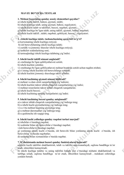 ishchi kuchlarning asosiy elementlari — DOCX