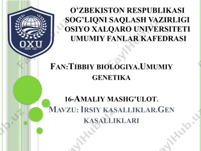 umumiy genetika — PPTX