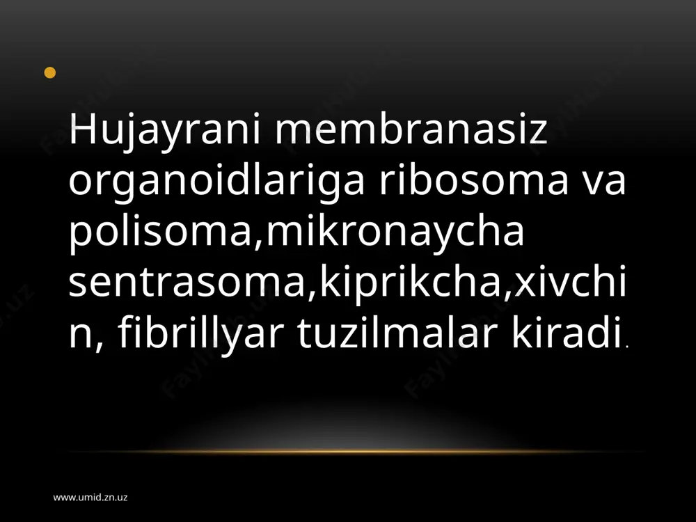 hujayraning membranasiz organoidlari - Page 3