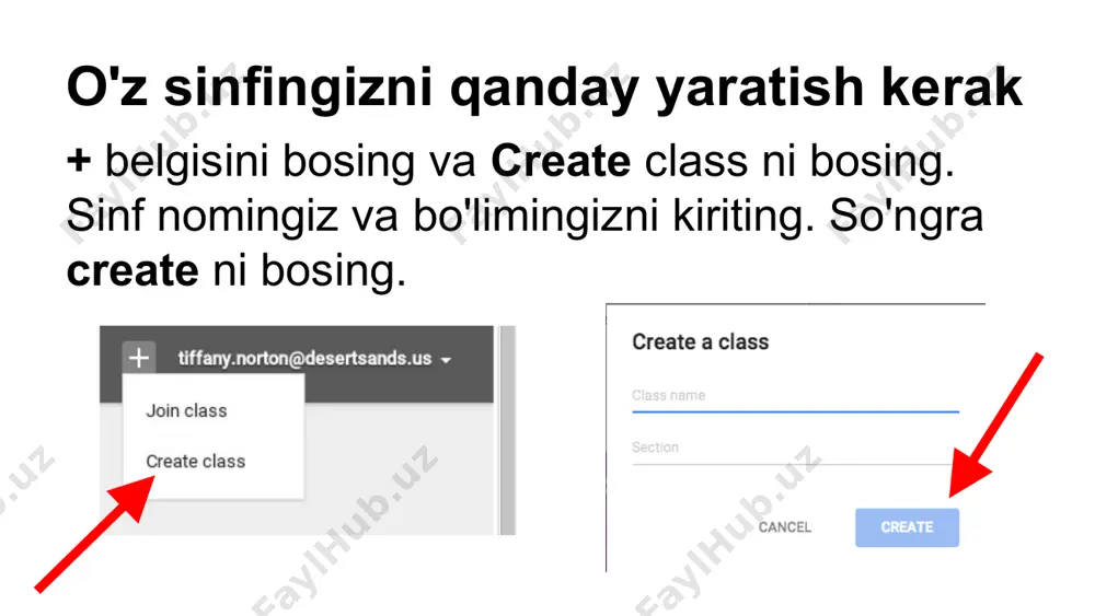 google sinfxonasi: o‘z sinfingizni qanday yaratish kerak - Page 5