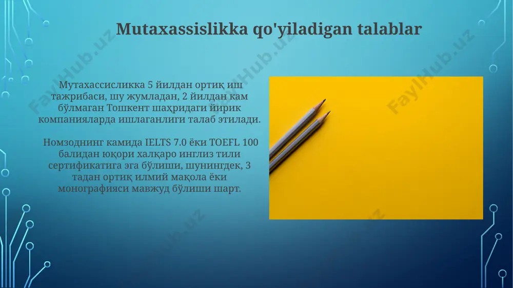 mutaxasissning oʻzbekcha taqdimot nutqi - Page 5