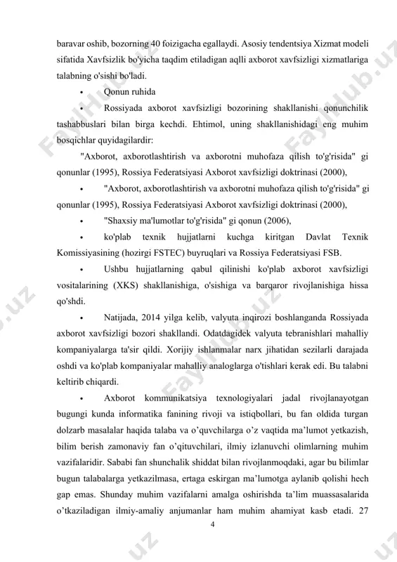 gan ma’lumotga aylanib qolishi hech gap emas. shunday muhim vazifalarni amalga oshirishda ta’lim muassasalarida o’tkaziladigan ilmiy-amaliy anjumanlar ham muhim ahamiyat kasb etadi. 27 sentabrda esa xalqaro biznes markazida axborot-kommunikatsiya texnologiyalari bo‘yicha har yili o‘tkaziladigan milliy sammit o‘z ishini boshlaydi. “akt sammit-2011” bugungi kunda o‘zbekiston axborot-kommunikatsiya texnologiyalari sohasidagi muhim voqealardan bo‘lib, milliy hamda xorijiy mamlakatlar xalqaro ekspertlarida katta qiziqish uyg‘otmoqda. dastlabki yillarda “akt sammit”da 200ga yaqin delegat qatnashgan bo‘lsa, bugun unda ishtirok etayotgan mutaxassislar soni ikki baravar ko‘paydi. tadbir davomida aktni rivojlantirish bo‘yicha milliy dasturlarni amalga oshirish borasidagi yutuqlar va muammolar, hayotimizning ayrim sohalariga aktni joriy etish tajribasi, elektron boshqaruv, elektron sog‘liqni saqlash, kadrlar tayyorlash, infratuzilmani, media biznesi, innovatsiya faoliyatini rivojlantirish hamda boshqa dolzarb mavzularga bag‘ishlangan ma’ruzalar tinglanadi. axborot-kommunikatsiya texnologiyalarining rivojlanish istiqbollari mamlakatimizda 26-30 sentabr kunlari “infocom-2011” axborot-kommunikatsiya texnologiyalari haftaligi bo‘lib o‘tadi. mazkur tadbir 2004 yildan buyon har yili sentabr oyining oxirida o‘tkazib kelinmoqda. u sohani takomillashtirishga qaratilgan qator tadbirlarni o‘z …