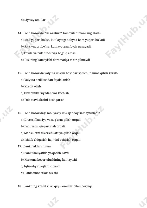 moliya bozoridagi risklar - Page 4
