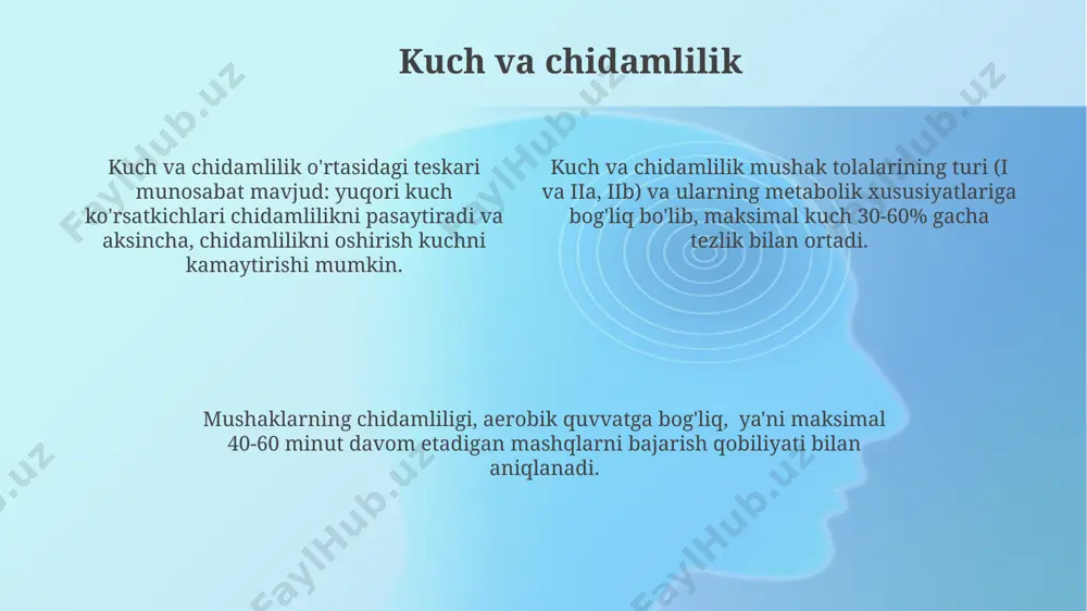 chiqadigan nervlar tomonidan amalga oshiriladi va bu segmentlarning shikastlanishi mos keladigan mushaklarning falajiga olib kelishi mumkin. motor birlik, bitta motor neyron va u innervatsiya qiladigan barcha mushak tolalaridan iborat bo'lib, uning kattaligi mushakning nozik harakatlarini bajarish qobiliyatini belgilaydi, masalan, ko'z mushaklari kichikroq motor birliklariga ega. charchoq va tiklanish yengil shikastlanishlar 2-3 hafta ichida, ogʻir shikastlanishlar esa 6-8 hafta davomida tiklanadi. toʻliq reabilitatsiya uchun fizioterapiya va massaj muhim ahamiyatga ega. skelet mushaklarining toʻliq tiklanishiga yetarli miqdorda oqsil, 7-10 kun davomida muntazam jismoniy mashqlar va vitaminlar majmuasi kerak boʻladi. bu jarayon individual xususiyatlarga bogʻliq. mushak hujayralarining regeneratsiya tezligi yoshga bogʻliq: yosh organizmda bu jarayon 20-30% tezroq boʻladi, 60 yoshdan keyin esa tiklanish jarayoni sekinlashadi. muskullarni qisqartirish mexanizmi mushak tolalarining qisqarishi aktin va miyozin oqsillarining o'zaro ta'siri natijasida yuz beradi, bu jarayonda atp molekulalari energiyasi ishlatiladi va miyozin boshlari aktin filamentlari ustida "yurishadi". sarkomerlarning qisqarishi, ya'ni mushak hujayralarining asosiy birliklarining qisqarishi, z chiziqlarining …