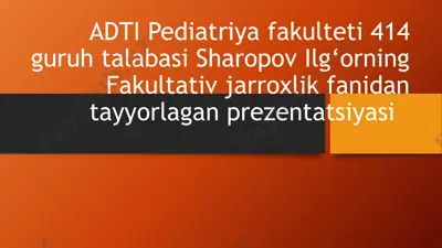 pankreatit haqida prezentatsiya — PPTX