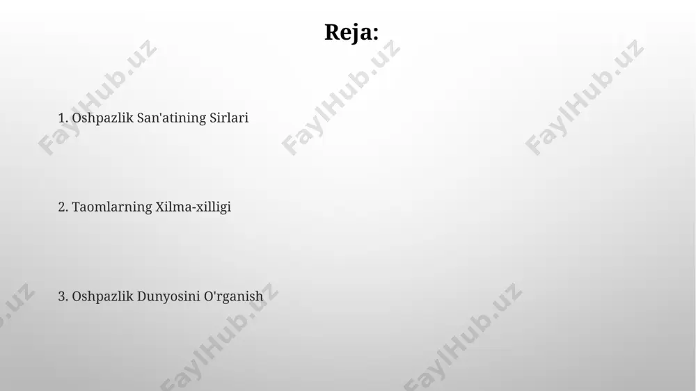 iq restoran kaliforniyada paydo bo'ldi. koreys oshxonasining global miqyosdagi mashhurligi tufayli kimchi va gochujang kabi ingredientlarning dunyoning turli burchaklaridagi 1000 dan ziyod retseptlarda ishlatilishi kuzatilmoqda. e'tiboringiz uchun rahmat @taqdimot_robot image3.png image4.jpg image5.jpg image6.jpg image7.jpg image8.jpg image1.png