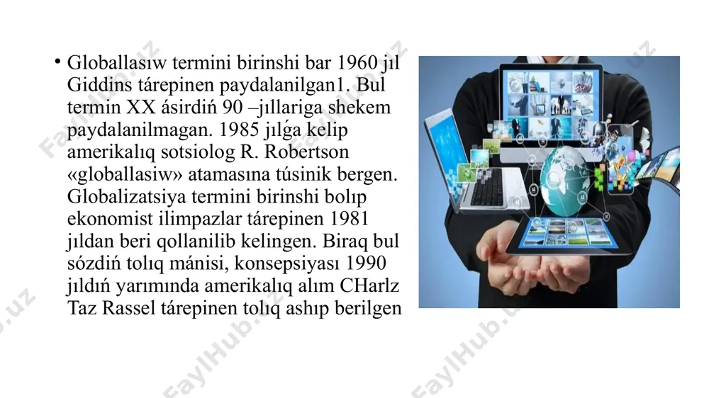 iledi. -olar dúnya júziniń rawajlanıw obektiv faktorı bolıp, hesh kim tárepienen dıqqatqa ılayq emes dep tán alınbawı múmkin emes. globallıq problemalardıń sheshilmewi adamzat ómirine qáwip hám dúzetip bolmaytuǵın nátiyjelerge alıp keledi. -barlıq globallıq poblemalar óz-ara bir-biri menen baylanıslı. házirgi zaman globallıq problemaları global problemalardı filosofiyalıq túsiniwdiń ózgesheligi teoriyalıq oylawdıń mádeniyatın rawajlandırıw múmkinshiligin beredi global problemalar haqqında ósip baratırǵan ilimiy maǵlıwmatlar aǵımın baǵdarlawǵa múmkinshilik jaratadı ómirdiń mazmunı, ólim, ómir problemaların kóteredi «tábiyat» «jámiyet» «civilizaciya» «ilim-texnikalıq revolyuciya» h.b. kategoriyalardı islep shıqqan mashqalanıń túrli dárejeleri 1 jeke mashqalalar 2 jergilikli mashqalalar 3 millmiy mashqalalar 4 riogionlıq mashqalalar 5 global mashqalalar jeke mashqalalar mámleket iskerligi tárepinen bolatuǵın, ayrım qalıq jasaytuǵın punktlerinde yaki kishkantay tábiyiy obektlerge tiyisli bolǵan mashqalalar. bularǵa mıs: avariyalar, jaramsız bolǵan zatlar nátiyjesinde payda bolatuǵın mashqalalar. jergilikli mashqalalar joqarıda aytılǵan mashqalalarǵa qaraǵanda ayrım mámleketlerge yaki joqarı mámleketleriniń kóp aymaqlarına tiyisli bolǵan mashqalalarǵa mısal boladı. yaǵnıy jer silkiniwler, suw tasqınları yaki kishi mámleketlerdegi …