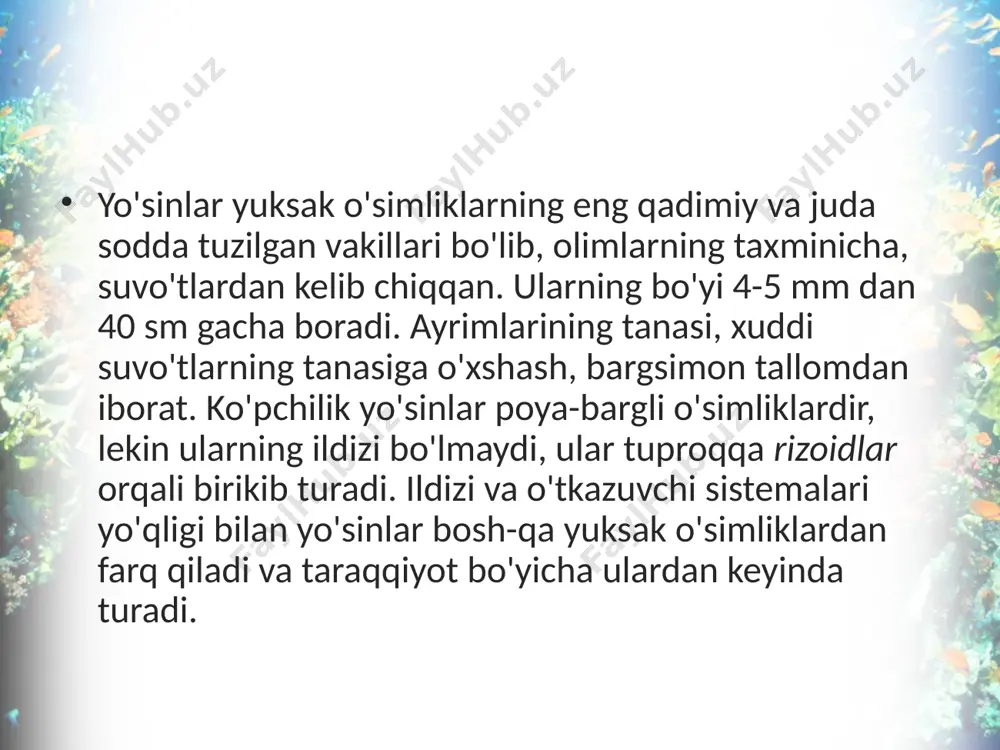yo'sinlar bo'limi. 6 - sinf - Page 3