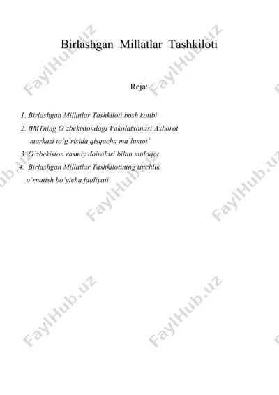 birlashgan millatlar tashkiloti — DOC