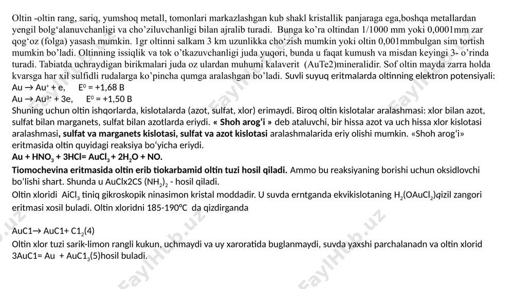 oltin va kumushning kimyoviy texnologiyasi - Page 3