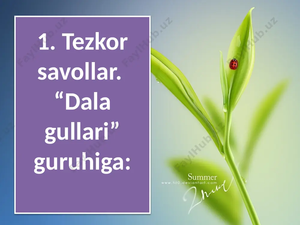gulli 0`simliklar bilan umumiy tanishish - Page 5