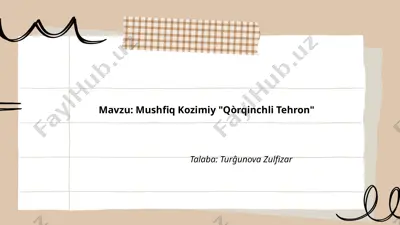 qòrqinchli tehron — PPTX