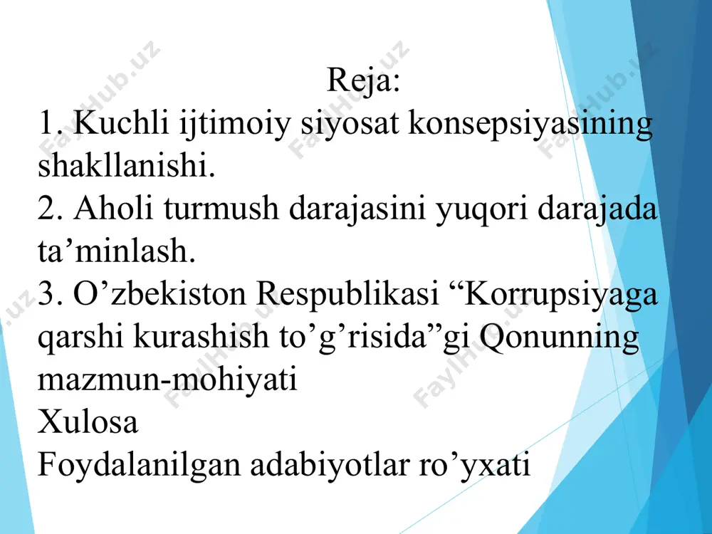 lgilangan edi. boshlang’ich sinf o’quvchilari, 2 yoshgacha bo’lgan bolalar uchun bepul ovqat, barcha maktab o’quvchilari va talabalar uchun ovqatning arzonlashtirilishi kabi imtiyozlar amal qildi. ayrim toifadagi fuqarolarga uy-joy bepul xususiy mulk qilib berildi. islohotlarning birinchi bosqichi davomida ijtimoiy himoyalash xarajatlari respublika budjetining salkam uchdan bir qismini tashkil etdi. 1991-yil 20,7 million aholi edi, 2018-yil 1-yanvar holatiga ko’ra o’zbekiston aholisi 32,65 million kishini tashkil qiladi. bu ko’rsatkich 2017-yilga nisbatan 1,7 % ga o’sgan. jumladan, shahar aholisi soni jami aholining 50,6 % ini, qishloq aholisi 49,4 % ni tashkil qiladi. aholisi soni 3 million kishidan oshgan hududlar soni 4 ta bo’lib, ular samarqand, farg’ona, qashqadaryo va andijon viloyatlari hisoblanadi. o’zbekistonda o’rta osiyodagi jami aholining 1/3 qismidan ko’prog’i yashaydi. 1996-yildan boshlab 16 yoshgacha bolalari bo’lgan barcha oilalarga beriladigan har oylik nafaqalar ko’paytirilib, bu nafaqalar bolalarning soniga qarab quyidagi miqdorda belgilandi: bir bolali oilalarga – eng kam ish haqining 30%; ikki bolali oilalarga – …