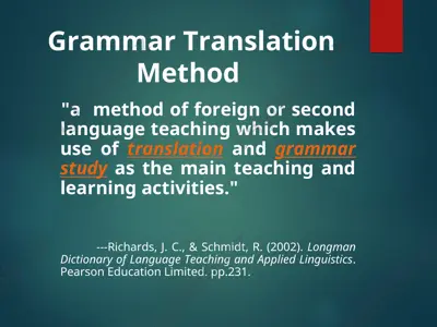 grammar translation method — PPT