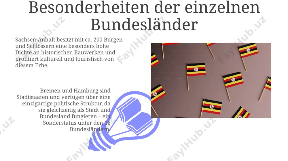hen regionen belastet die kommunale selbstverwaltung und die finanzierbarkeit von regionalen infrastrukturen, was die föderale struktur weiter unter druck setzt. die finanzkraft der 16 bundesländer ist unterschiedlich stark, was zu ungleichgewichten bei der leistungsfähigkeit der öffentlichen daseinsvorsorge und einem dauerhaften streit um den länderfinanzausgleich führt. gesetzgebungskompetenzen der länder neben der konkurrierenden gesetzgebung existieren exklusive landeskompetenzen, beispielsweise im bereich des polizeirechts; der bund kann hier nur rahmengesetze erlassen. artikel 72 gg regelt die gesetzgebung in den bereichen der gemeinsamen zuständigkeit, wobei die länder primär zuständig sind, es sei denn der bund hat ein bundesgesetz erlassen. die entstehung der bundesländer die anzahl der bundesländer variierte in der geschichte; aus ursprünglich über 30 einzelstaaten deutschlands entwickelten sich die heutigen 16 bundesländer durch einen komplexen prozess von fusionen und anpassungen. die heutigen bundesländer entstanden nach dem zweiten weltkrieg durch die zusammenlegung von ländern der vorkriegszeit und teilweise neugliederungen, resultierend in 11 west- und 5 …