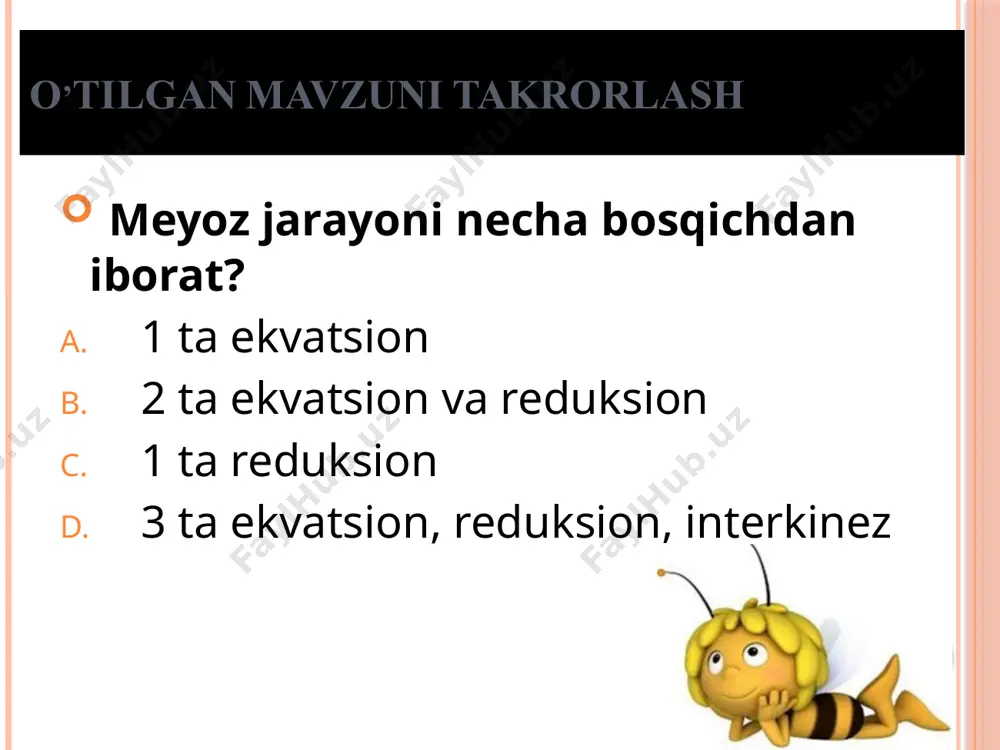 organizmlarning jinssiz ko’payishi dars ishlanmasi - Page 5