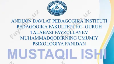 kichik guruhlar psixologiyasi — PPTX