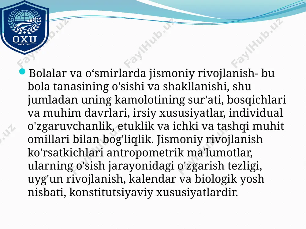bolalar va oʻsmirlar jismoniy rivojlanishi - Page 5
