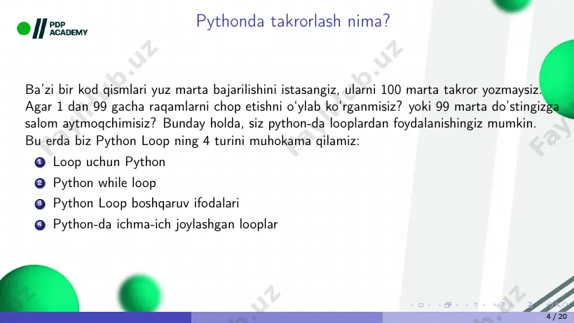 python dasturlash tili - Page 4
