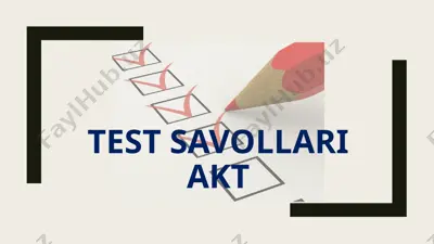 test savollari akt — PPTX