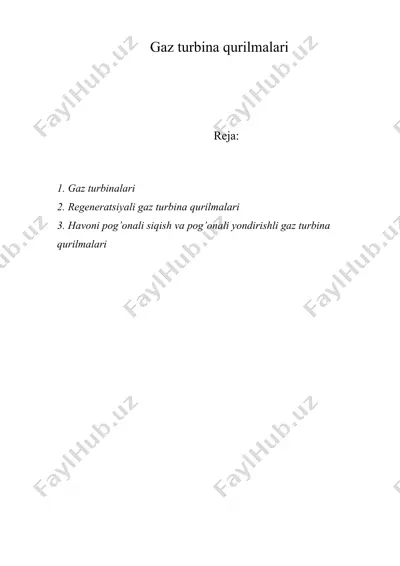 gaz turbina qurilmalari — DOC