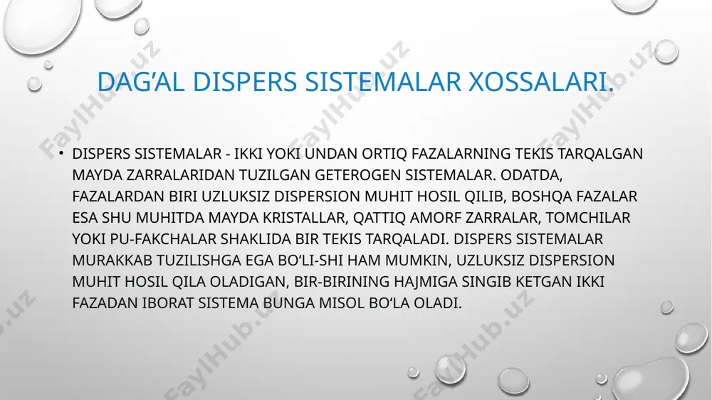 imetrlarda qonning harakatlanish sharoitlari tirik mikrovaskulyatsiyada sodir bo'lganlardan sezilarli darajada farq qiladi. shu nuqtai nazardan, viskometriya natijasida olingan ma'lumotlar qonning tanadagi mikrovessellar orqali o'tishini engillashtirishi yoki to'sqinlik qilishi mumkin bo'lgan faqat ba'zi umumiy reologik xususiyatlarini aks ettiradi. viskozimetrlarda aniqlanadigan qonning yopishqoqligi, uni birlik sifatida qabul qilingan suvning yopishqoqligi bilan taqqoslab, nisbiy yopishqoqlik deb ataladi. mikrovezellarda qonning reologik xususiyatlarining buzilishi, asosan, ular orqali o'tadigan qonda eritrotsitlar xususiyatlarining o'zgarishi bilan bog'liq. bunday qon o'zgarishlari nafaqat butun davomida, balki ham sodir bo'lishi mumkin qon tomir tizimi organizm, shuningdek, mahalliy sifatida har qanday organ yoki uning qismlarida, masalan, har doim yallig'lanish o'choqlarida sodir bo'ladi. quyida tananing mikrovessellarida qonning reologik xususiyatlarining buzilishini aniqlaydigan asosiy omillar keltirilgan. e’tiboringiz uchun rahmat !!! image2.png image3.png image4.jpeg image5.jpeg image6.jpeg image7.jpeg image8.jpeg image1.png /docprops/thumbnail.jpeg