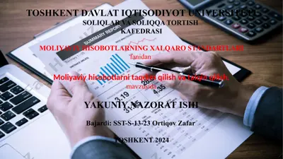 moliyaviy hisobotlar. moliyaviy hisobotlar tahlili — PPTX