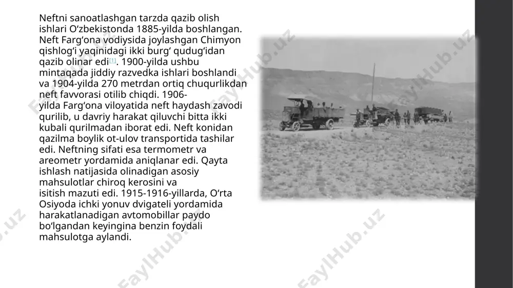 q korxonalarni birlashtirgan, 120 mingdan ortiq kishi ishlaydigan, vertikal bir butun birlashgan, uch pogʻonali xolding kompaniyadir. zavodlari buxoro neftni qayta ishlash zavodi. 1997-yil tarkibi „teknip“ (fransiya), „marubeni“, „djey dji-si“ (yaponiya) kompaniyalardan iborat konsorsium bilan hamkorlikda buxoro neftni qayta ishlash zavodi ishga tushirildi. xoʻjaobod yer osti gaz saqlash ombori. 1999-yil „dresser-rend“ (aqsh) kompaniyasining kompressorlari asosida „bsi indastriz“(aqsh) kompaniyasi bilan hamkorlikda xoʻjaobod yer ostida gazni saqlash ombori foydalanishga topshirildi. shoʻrtan gaz-kimyo majmuasi. 2001-yilda tarkibiga „mitsui“, „toyo injiniring“, „nisho ivai“ va „abb soimi“ (italiya) kompaniyalari kirgan, „abb lummus global“ (aqsh) kompaniyasi etakchiligidagi konsorsium bilan hamkorlikda shoʻrtan gaz-kimyo majmuasining qurilishi amalga oshirildi. shoʻrtan konida gazni siqish kompressor stansiyasi qurilish loyihasi „beytman“ (isroil) inijiniring kompaniyasi bilan hamkorlikda amalga oshirildi va obyekt 2003-yil foydalanishga topshirildi. koʻkdumaloq neft-gazkondensat koni . koʻkdumaloq konida „dresser-rend“ (aqsh) kompaniyasining qurilmalari asosida kompressor stansiyasi qurildi va 1997-yil foydalanishga topshirildi. koʻkdumaloq kompressor stansiyasining qurilishi oʻzbekiston respublikasi neft-gaz sohasining rivojlanishidagi muhim qadam boʻldi. „kellog“ …