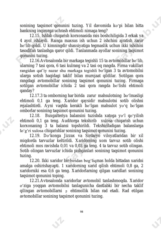 tasodifiy miqdorlar va ularning taqsimot qonunlari - Page 5
