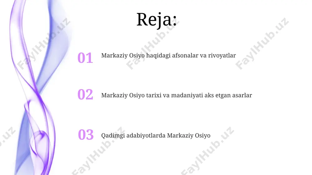 qand) va fayoz (buxoro)da topilgan 7-8-asrlarga oid buddist adabiyoti namunalari, sanskrit va xitoy tillarida yozilgan matnlarni o'z ichiga oladi. buddist adabiyoti, xususan, sutra va tantra matnlari, 1000 dan ortiq qo'lyozma shaklida, toshkentdagi o'zbekiston fanlar akademiyasi kutubxonasida saqlanadi. avesto va zardushtiylik adabiyoti avesto matnlari miloddan avvalgi 1500-500 yillar oraligʻida, hozirgi eron, afgʻoniston va turkmaniston hududlarida yaratilgan boʻlib, zardushtiylik dinining asosiy manbai hisoblanadi. avestoda 21 naska (kitob) boʻlgan deb taxmin qilinadi, ammo hozirgi kunda faqatgina bir nechta qismlari saqlanib qolgan, ularning aksariyati eron va hindiston kutubxonalarida saqlanadi. markaziy osiyo haqidagi afsonalar va rivoyatlar qadimgi xorazm podsholigi haqidagi afsonalar, ularning 5-asrga oid yozma manbalarda qayd etilgan 300 yillik hukmronligi davrida, yer osti suvlarini boshqarish va sug'orish tizimlari bilan bog'liq sehr-jodu va ilohiy kuchlarga ishonishni tasvirlaydi. amir temur davriga oid manbalarda samarqand va buxoro shaharlarining afsonaviy asoschilariga bag’ishlangan 10 dan ortiq rivoyatlar uchraydi, ular shaharlarning paydo bo‘lishiga oid turli xil tushuntirishlarni taqdim etadi. qadimgi …